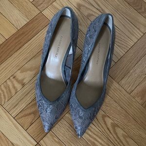 Silk lace banana republic heels